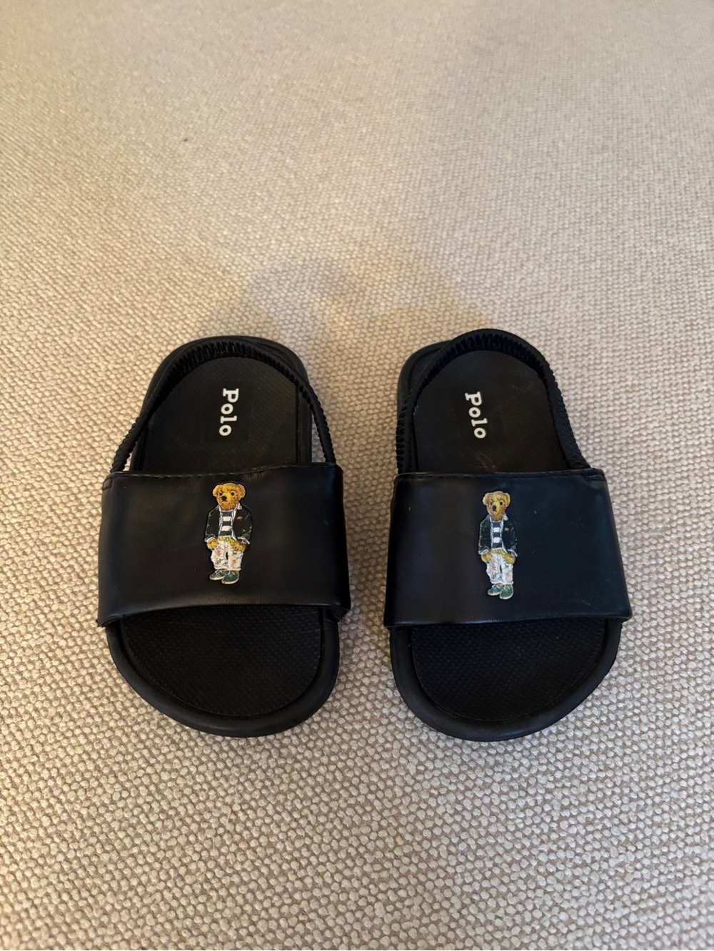 Ralph Lauren 6C Toddler Boys Bear Slide w/ Strap Sandals